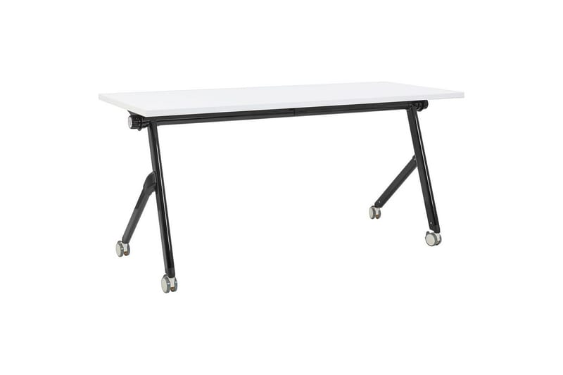 Hopfällbart skrivbord Bendi Vit/Svart, 160x60x75 cm, Vit/Svart, 160x60x75 cm