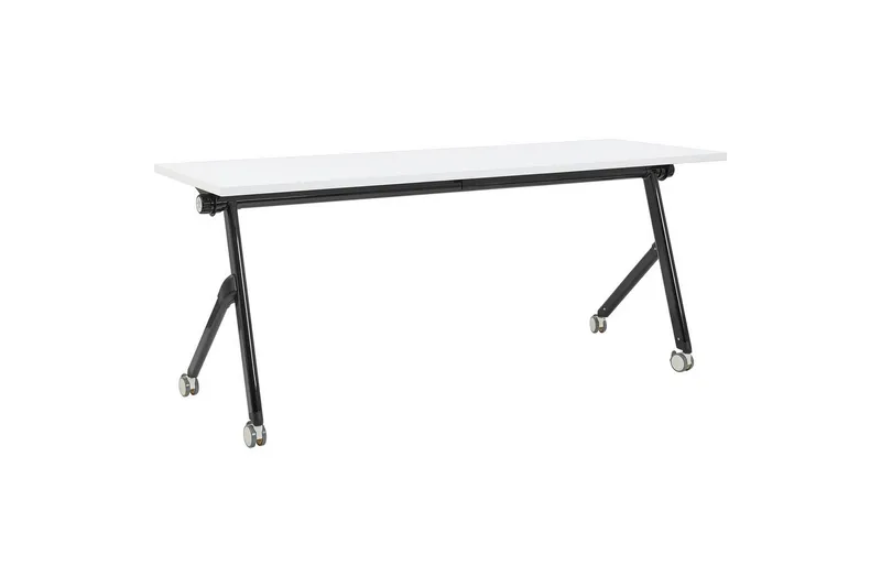 Hopfällbart skrivbord Bendi Vit/Svart, 180x60x75 cm, Vit/Svart, 180x60x75 cm