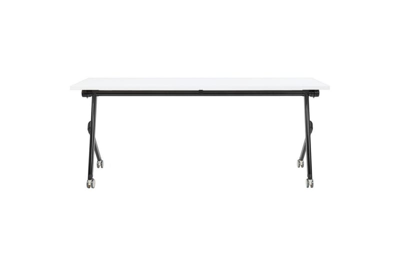 Hopfällbart skrivbord Bendi Vit/Svart, 180x60x75 cm - Vit/Svart, 180x60x75 cm - Möbler - Hemmakontor - Skrivbord