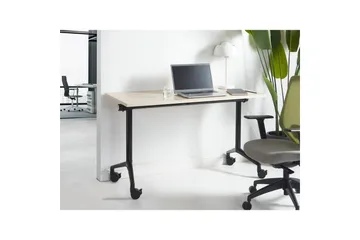 Hopfällbart skrivbord Cavi Ljus trä/svart, 120x60x75 cm - Ljus trä/svart, 120x60x75 cm - Möbler - Hemmakontor - Skrivbord