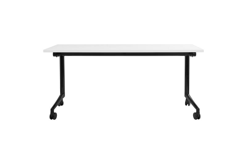 Hopfällbart skrivbord Cavi Vit/Svart, 160x60x75 cm - Vit/Svart, 160x60x75 cm - Möbler - Hemmakontor - Skrivbord