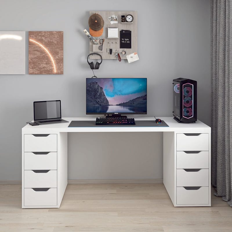Horace Skrivbord 180x75x60 cm - Vit - Möbler - Hemmakontor - Skrivbord