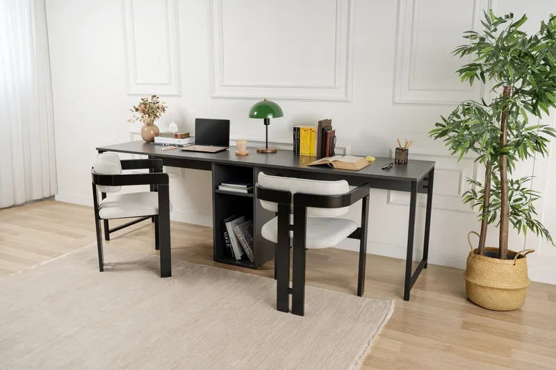 Hu Skrivbord 60x240 cm - Antracit/Svart - Möbler - Hemmakontor - Skrivbord