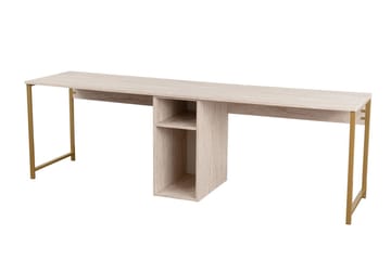 Hu Skrivbord 60x240 cm - Beige/Guld - Möbler - Hemmakontor - Skrivbord