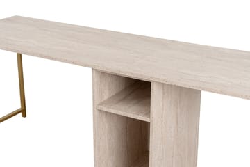 Hu Skrivbord 60x240 cm - Beige/Guld - Möbler - Hemmakontor - Skrivbord