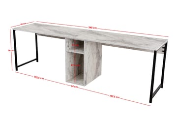 Hu Skrivbord 60x240 cm - Svart - Möbler - Hemmakontor - Skrivbord