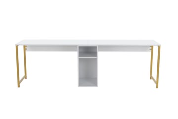 Hu Skrivbord 60x240 cm Vit/Guld