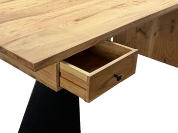 Ivoena Skrivbord 180 cm - Naturfärgad akacia/svart - Möbler - Hemmakontor - Skrivbord