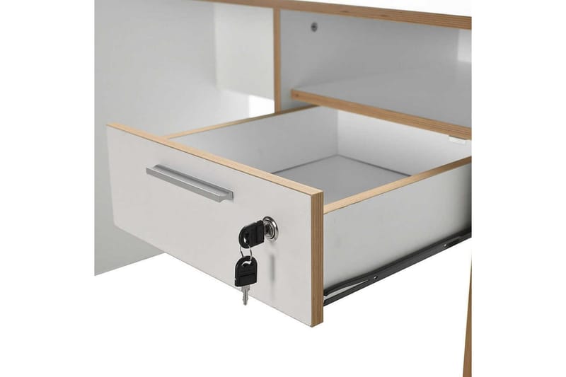 Jenifer Skrivbord 60x120 cm - Mediumfärgat trä/Vit - Möbler - Hemmakontor - Skrivbord