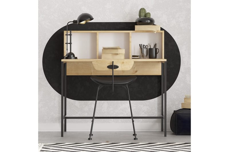Jovra Skrivbord 60x100 cm - Ek/Svart - Möbler - Hemmakontor - Skrivbord