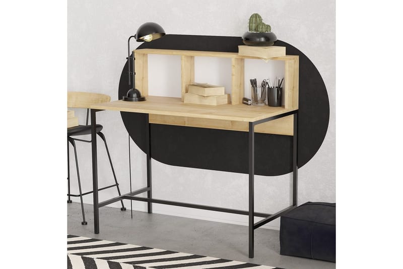 Jovra Skrivbord 60x100 cm - Ek/Svart - Möbler - Hemmakontor - Skrivbord