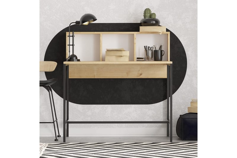 Jovra Skrivbord 60x100 cm - Ek/Svart - Möbler - Hemmakontor - Skrivbord