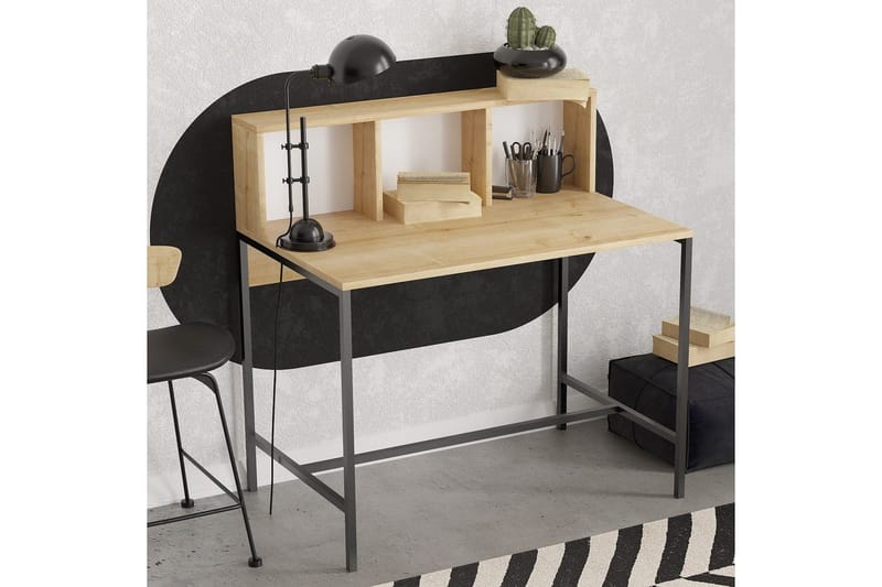 Jovra Skrivbord 60x100 cm - Ek/Svart - Möbler - Hemmakontor - Skrivbord