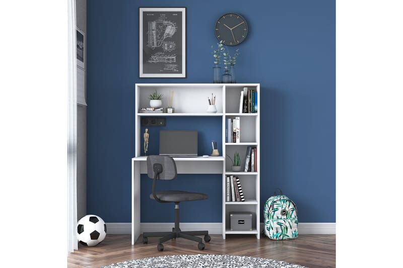 KHIRTOL Skrivbord 113 cm Vit -   - Bord - Skrivbord
