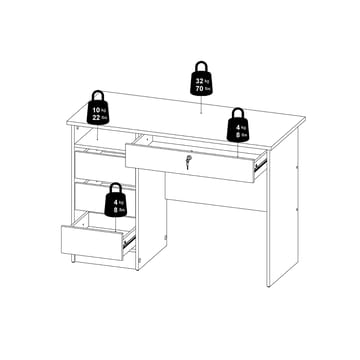 Klintberg Skrivbord 109x48x76 cm - Möbler - Hemmakontor - Skrivbord