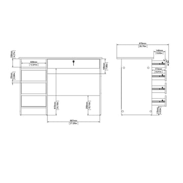 Klintberg Skrivbord 109x48x76 cm - Möbler - Hemmakontor - Skrivbord