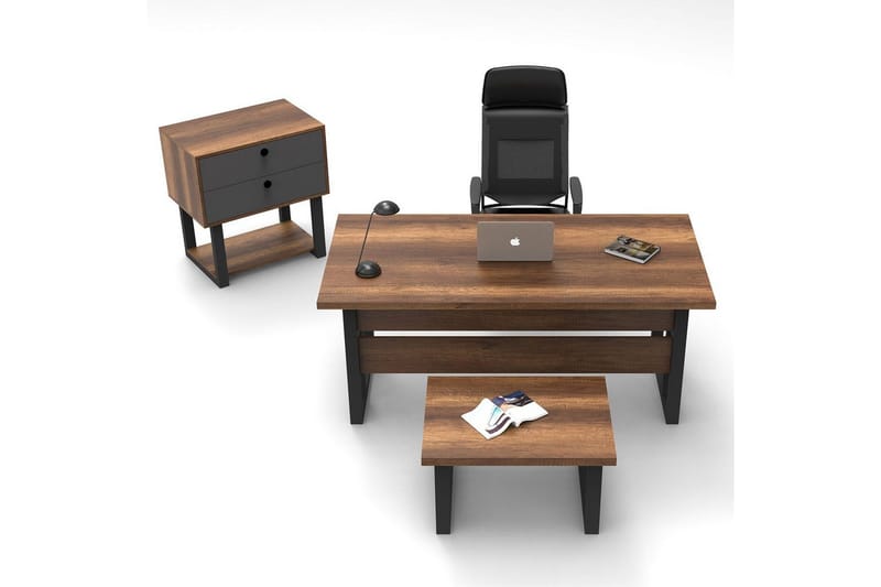 Kontorsmöbelset Mono 08 Barock / Antracit - Antracit - Möbler - Hemmakontor - Möbelset för kontor