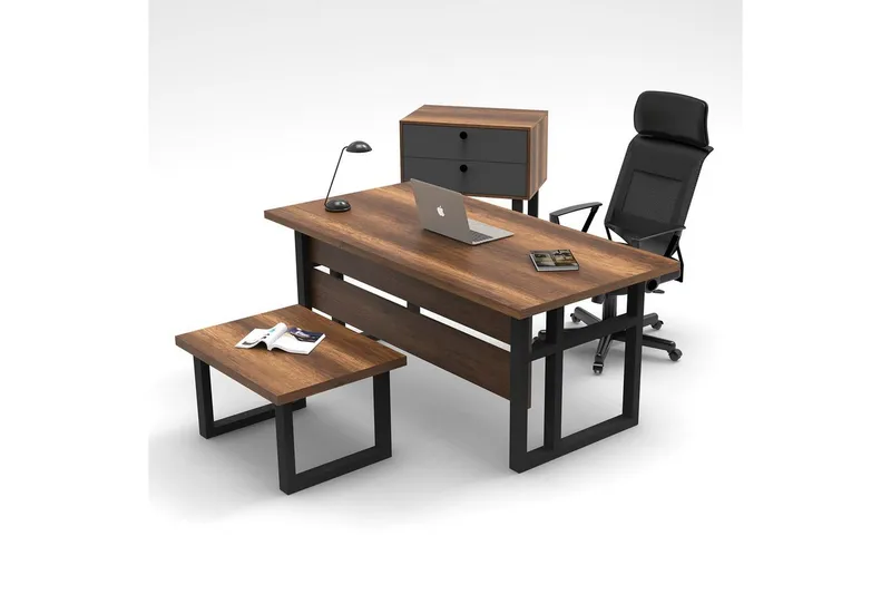 Kontorsmöbelset Mono 08 Barock / Antracit - Antracit - Möbler - Hemmakontor - Möbelset för kontor