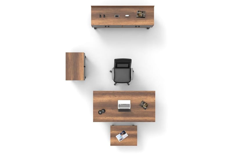 Kontorsmöbelset Mono 09 Barock / Antracit - Natur/Kolgrå - Möbler - Hemmakontor - Möbelset för kontor