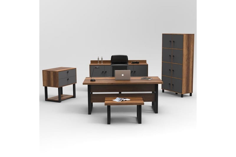 Kontorsmöbelset Mono 11 Barock / Antracit - Antracit - Möbler - Hemmakontor - Möbelset för kontor
