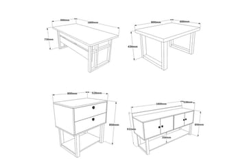 Kontorsmöbelset Mono 11 Barock / Antracit - Antracit - Möbler - Hemmakontor - Möbelset för kontor