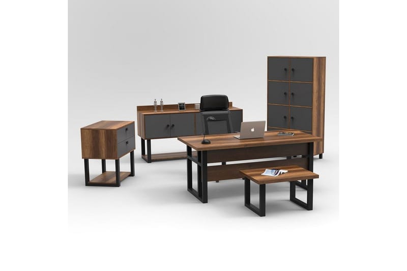 Kontorsmöbelset Mono 11 Barock / Antracit - Antracit - Möbler - Hemmakontor - Möbelset för kontor