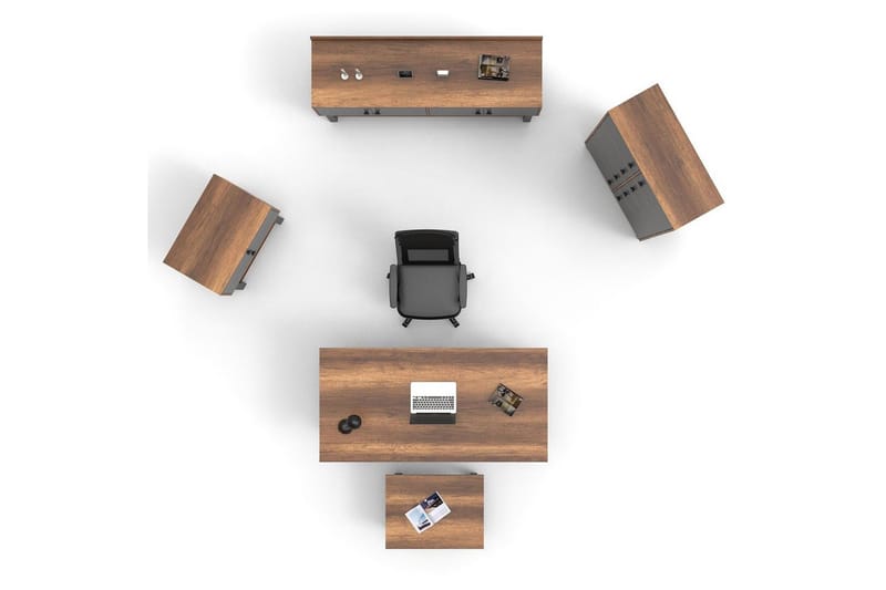 Kontorsmöbelset Mono 11 Barock / Antracit - Antracit - Möbler - Hemmakontor - Möbelset för kontor