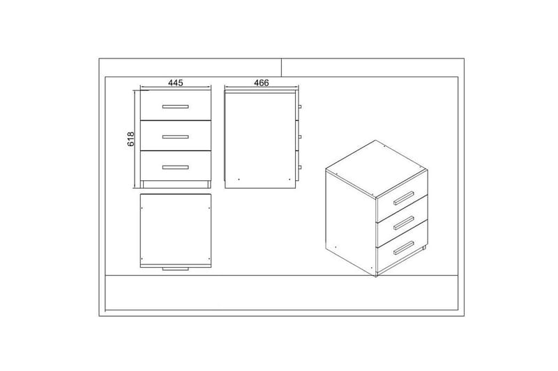 Kontorsmöbelset Raveena 17 Barock / Antracit - Barock / Antracit - Möbler - Hemmakontor - Möbelset för kontor