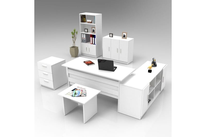 Kontorsmöbelset Raveena 17 Vit, Vit