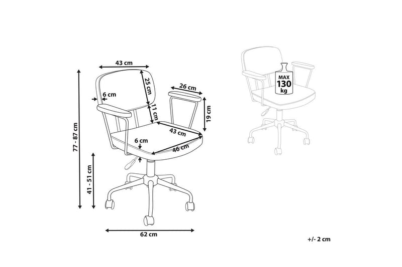 Kontorsstol Algerita Brun - Brun - Möbler - Hemmakontor - Kontorsstol