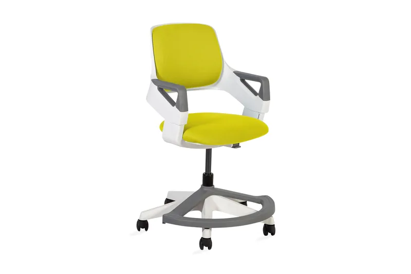 Barnstol Rookee För 4-14År 64x64xh76-93 cm Gul/Vit