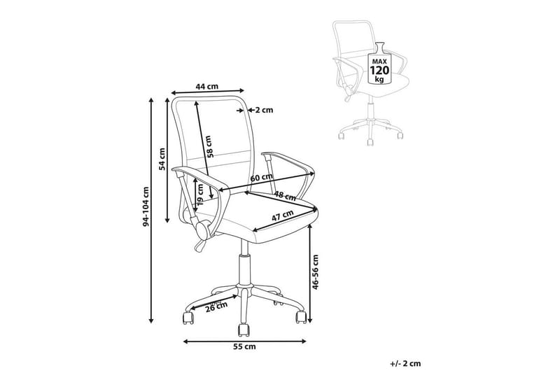 Kontorsstol Best Blå/Silver/Blå - Blå/Silver/Blå - Möbler - Hemmakontor - Kontorsstol