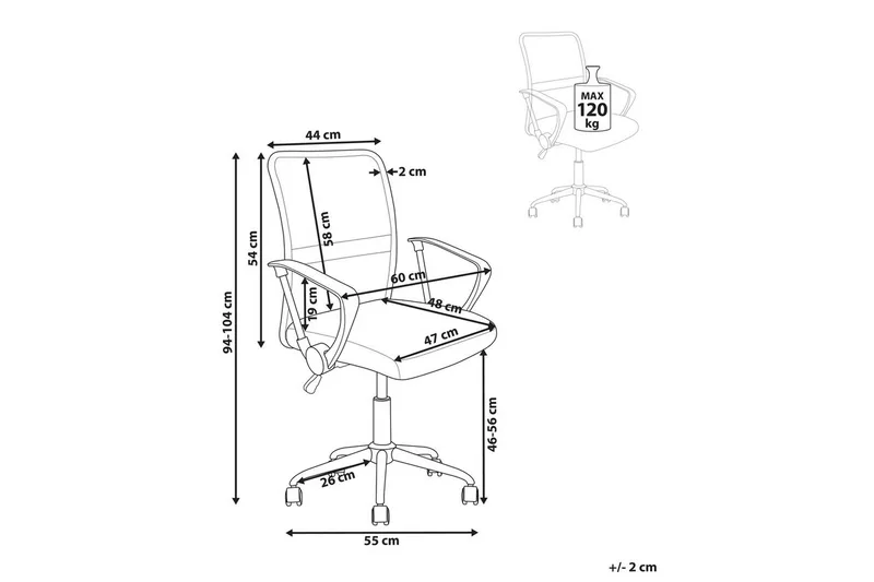 Kontorsstol Best Svart/Silver - Svart/Silver - Möbler - Hemmakontor - Kontorsstol