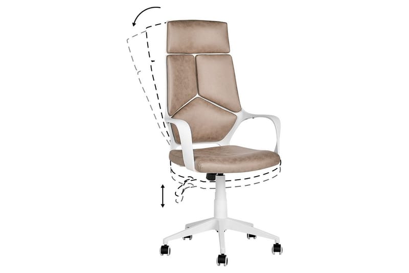 Kontorsstol Delight Beige/vit - Beige/vit - Möbler - Hemmakontor - Kontorsstol