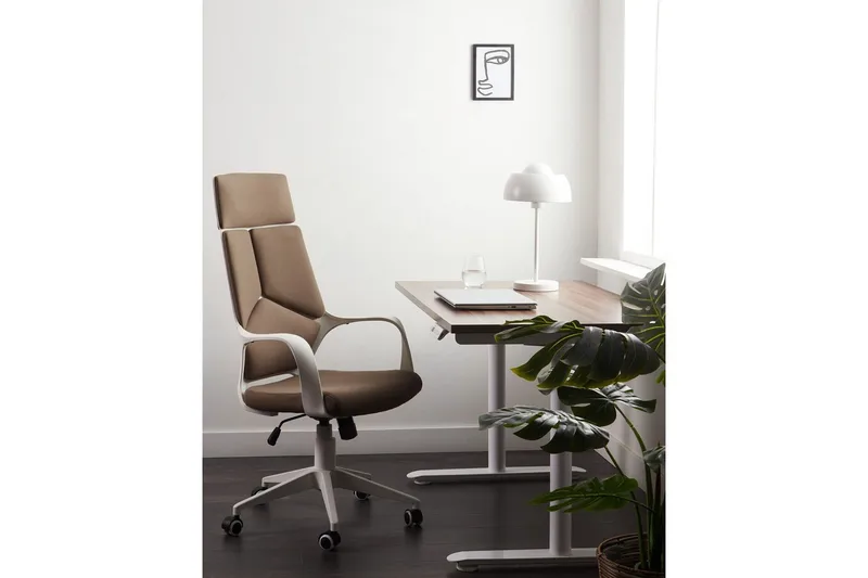 Kontorsstol Delight Brun/Vit - Brun/Vit - Möbler - Hemmakontor - Kontorsstol