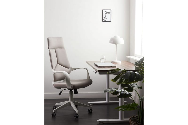 Kontorsstol Delight Taupe/vit - Taupe/vit - Möbler - Hemmakontor - Kontorsstol