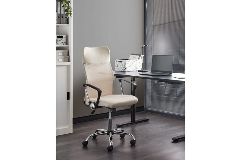 Kontorsstol Design Beige/Svart/Silver - Beige/Svart/Silver - Möbler - Hemmakontor - Kontorsstol