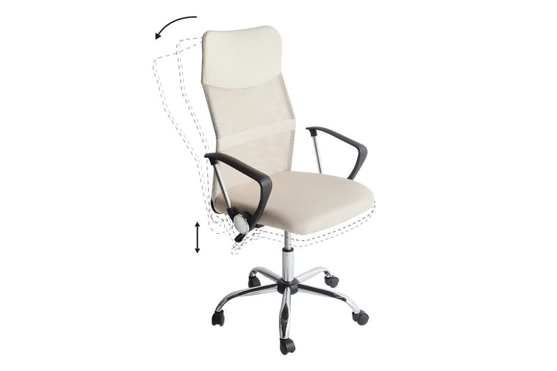 Kontorsstol Design Beige/Svart/Silver - Beige/Svart/Silver - Möbler - Hemmakontor - Kontorsstol