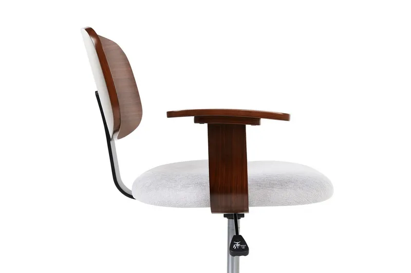 Kontorsstol Gunnison - Mörkt trä, grått - Möbler - Hemmakontor - Kontorsstol