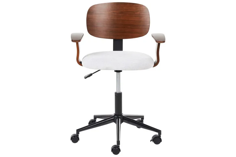 Kontorsstol Gunnison - Mörkt trä, grått - Möbler - Hemmakontor - Kontorsstol