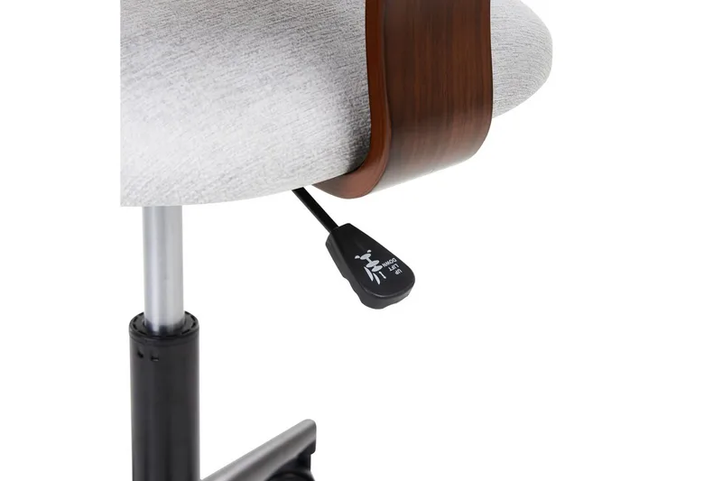 Kontorsstol Gunnison - Mörkt trä, grått - Möbler - Hemmakontor - Kontorsstol