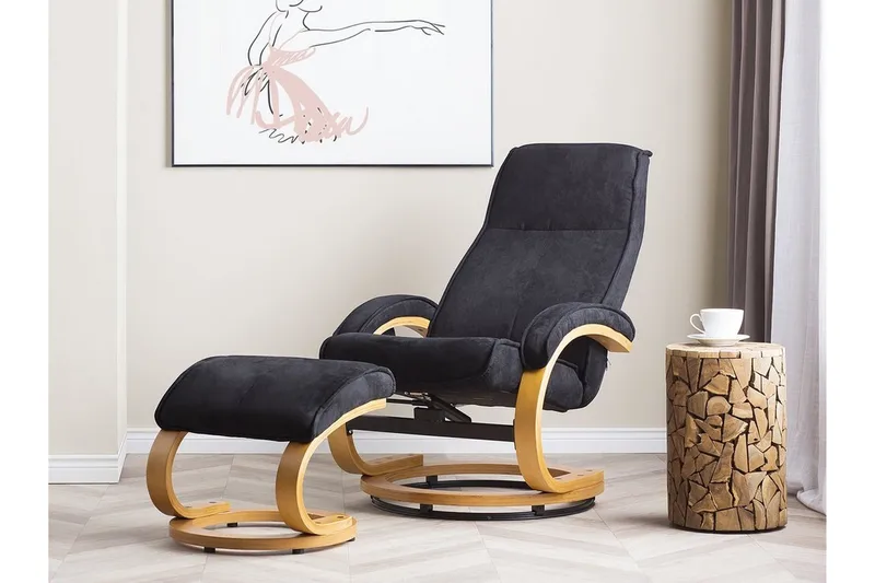 Hero Recliner med fotpall - Svart - Kök & hushåll - Personvård & hälsa - Massage & välbefinnande - Massagestolar & massagefåtöljer