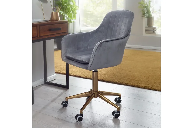 Hubdam Kontorsstol - Grå/Silver - Möbler - Hemmakontor - Kontorsstol