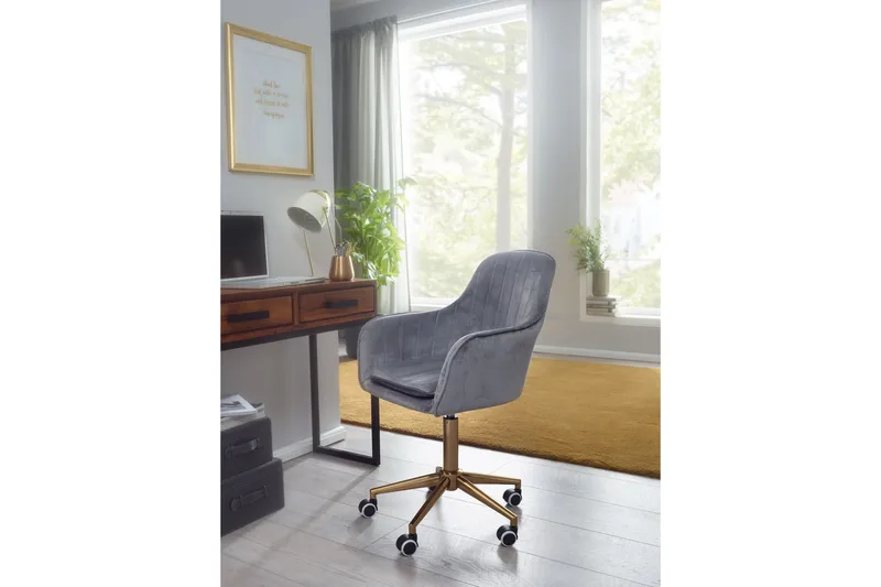 Hubdam Kontorsstol - Grå/Silver - Möbler - Hemmakontor - Kontorsstol