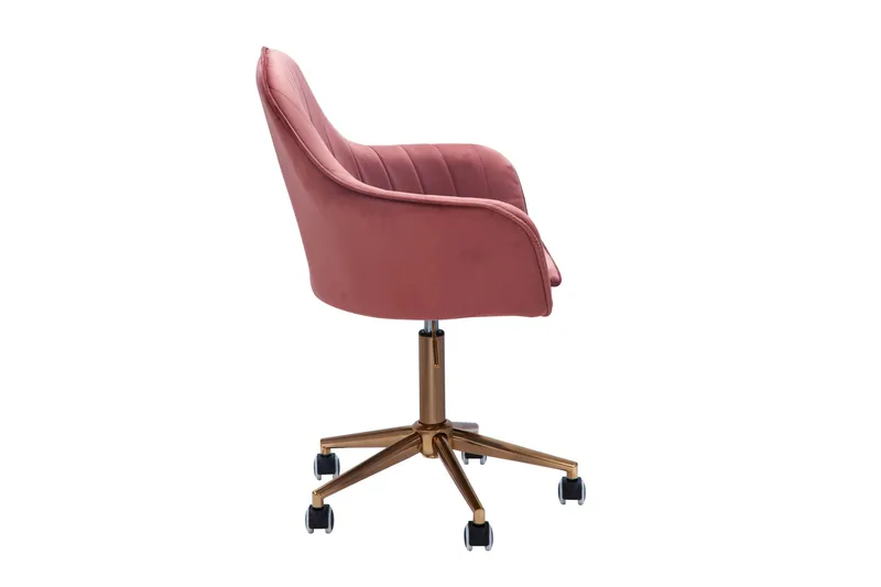 Hubdam Kontorsstol - Rosa/Guld - Möbler - Hemmakontor - Kontorsstol