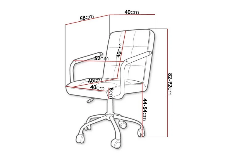 Kintore Kontorsstol White - Möbler - Hemmakontor - Kontorsstol