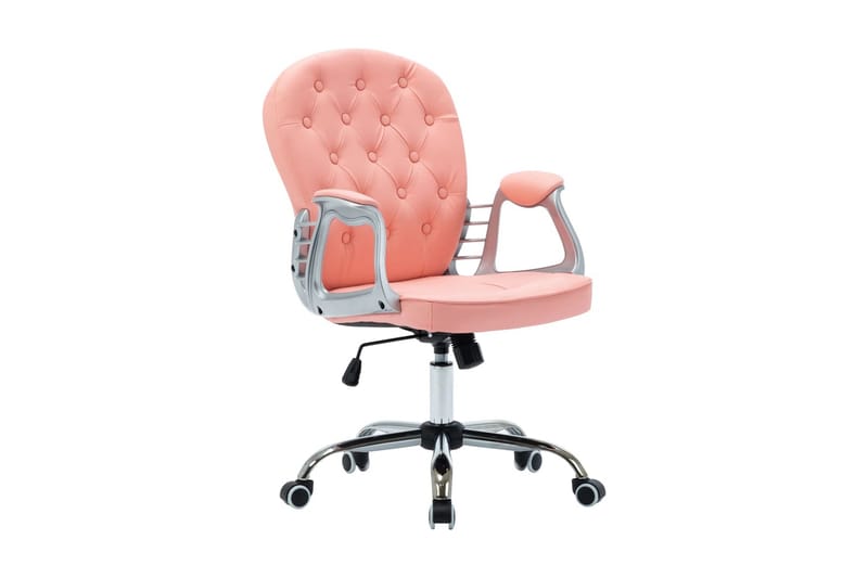 Kontorsstol snurrbar rosa konstläder - Rosa - Möbler - Hemmakontor - Kontorsstol
