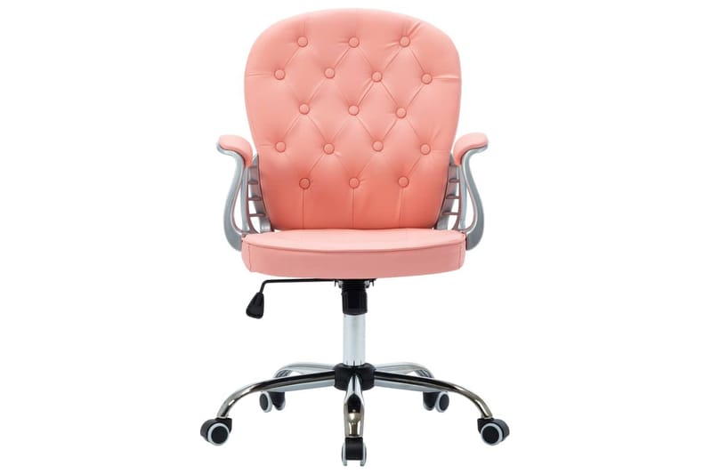 Kontorsstol snurrbar rosa konstläder - Rosa - Möbler - Hemmakontor - Kontorsstol