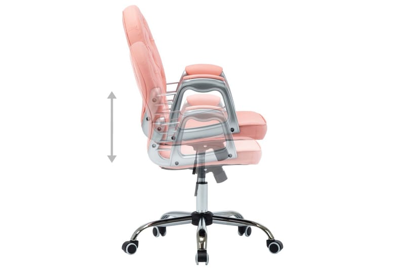 Kontorsstol snurrbar rosa konstläder - Rosa - Möbler - Hemmakontor - Kontorsstol