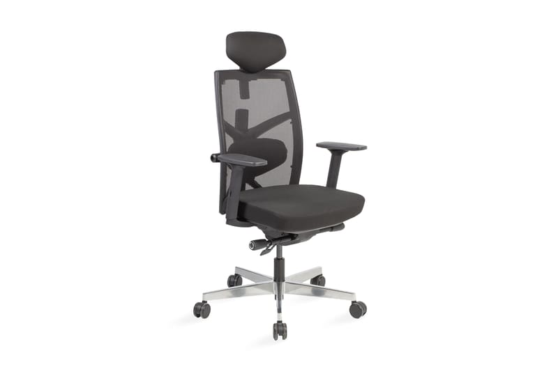 Kontorstol Tune 70x70xh111-128 cm Svart - Grå - Möbler - Hemmakontor - Kontorsstol